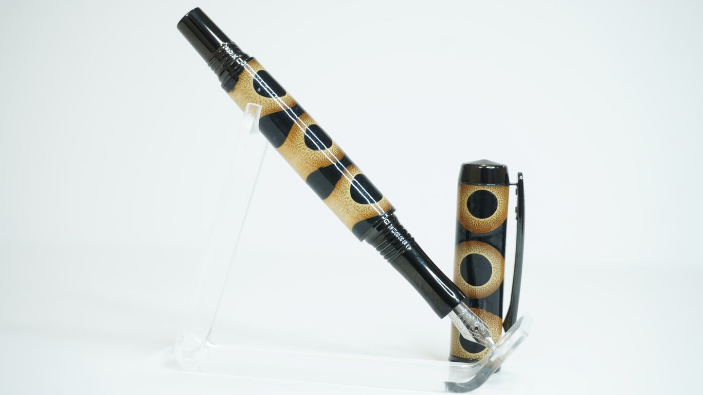 Black Bamboo & Resin Fountain Pen - B Grade (10% off)