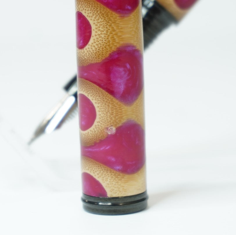 Pink Bamboo & Resin Fountain Pen - B Grade (15% off)