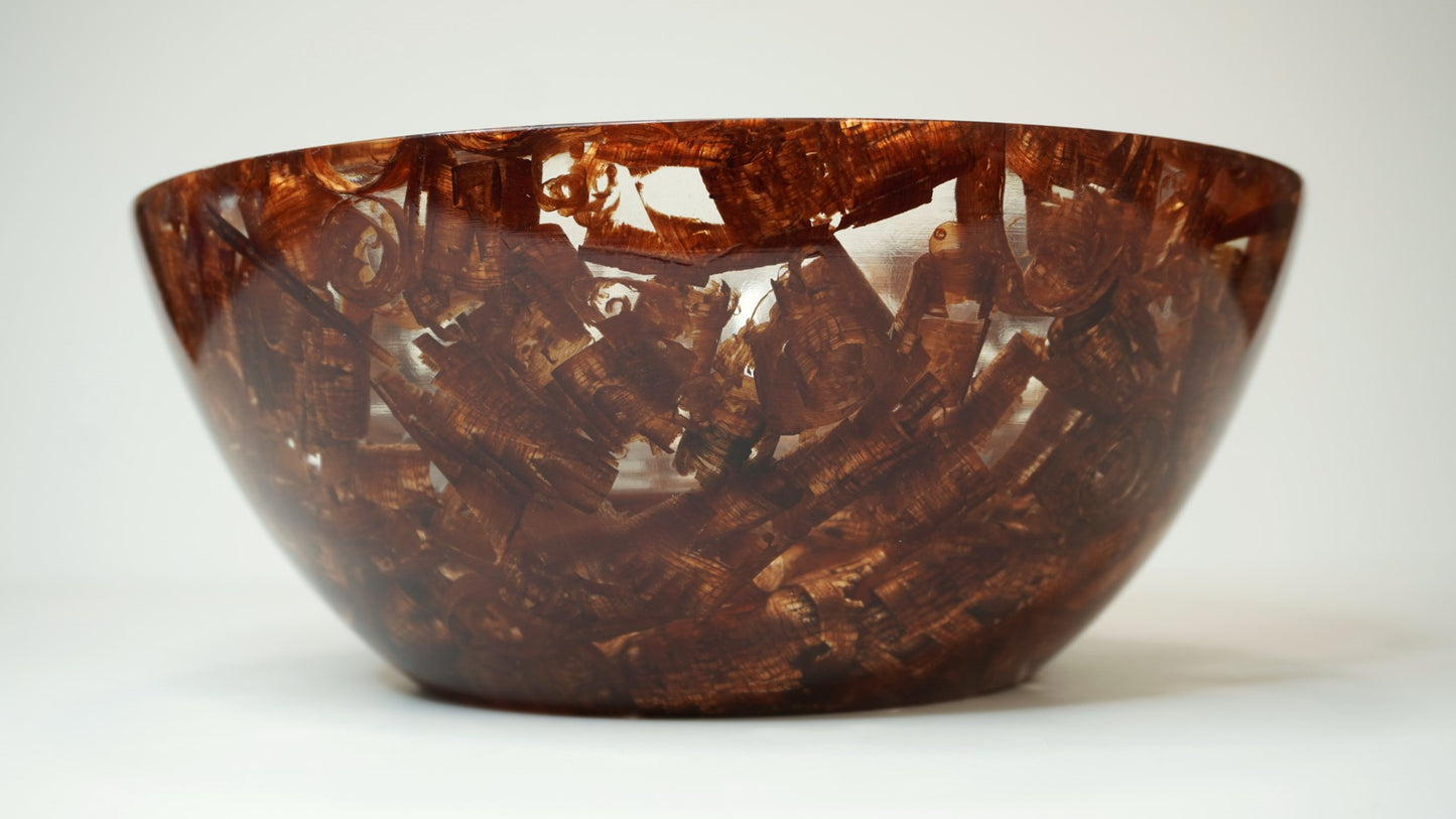 Brazillian Cherry Wood Shavings Bowl