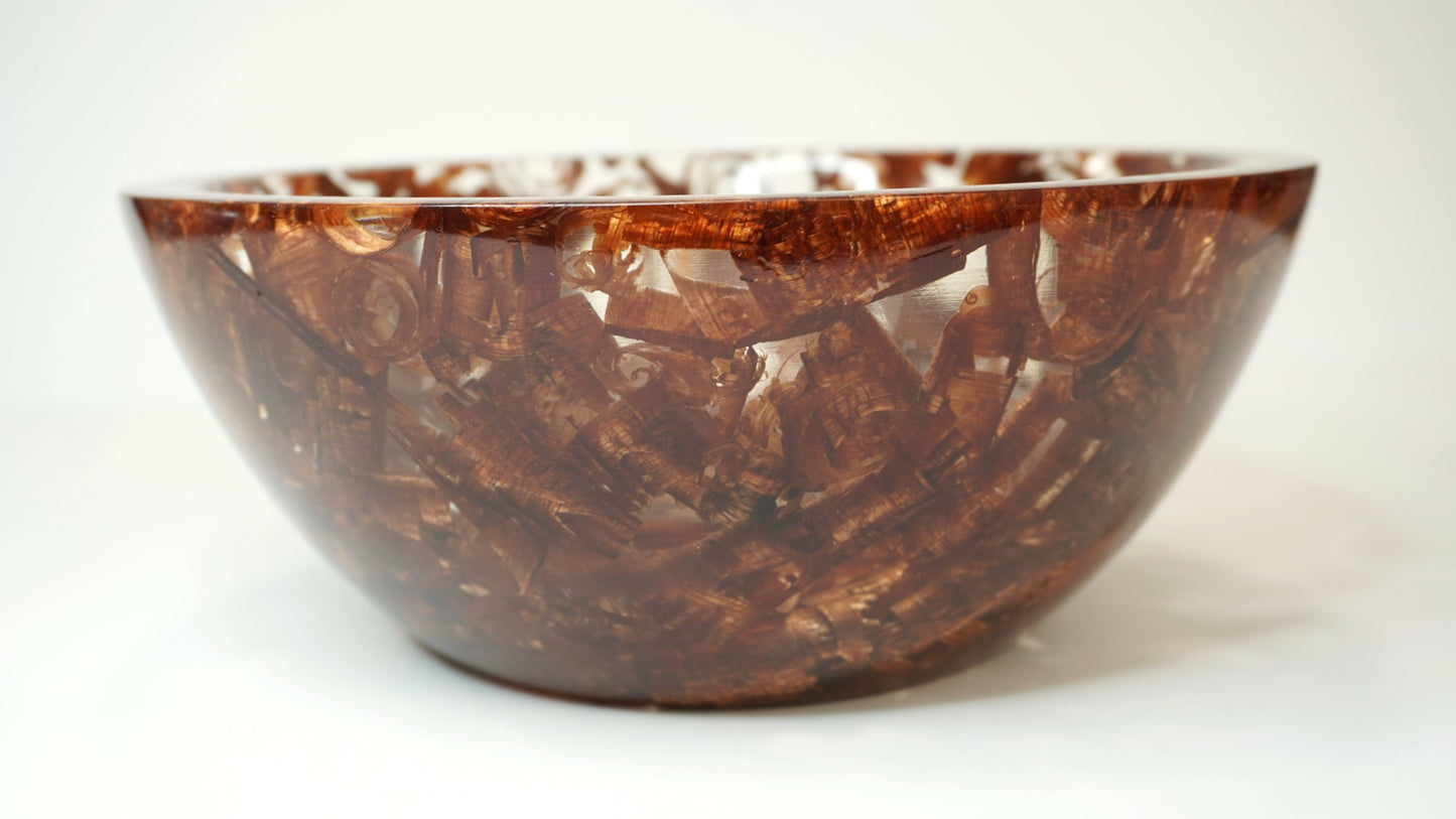 Brazillian Cherry Wood Shavings Bowl